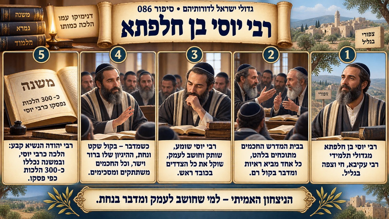 תמונת סיכום — רבי יוסי בן חלפתא: רבי יוסי בן חלפתא